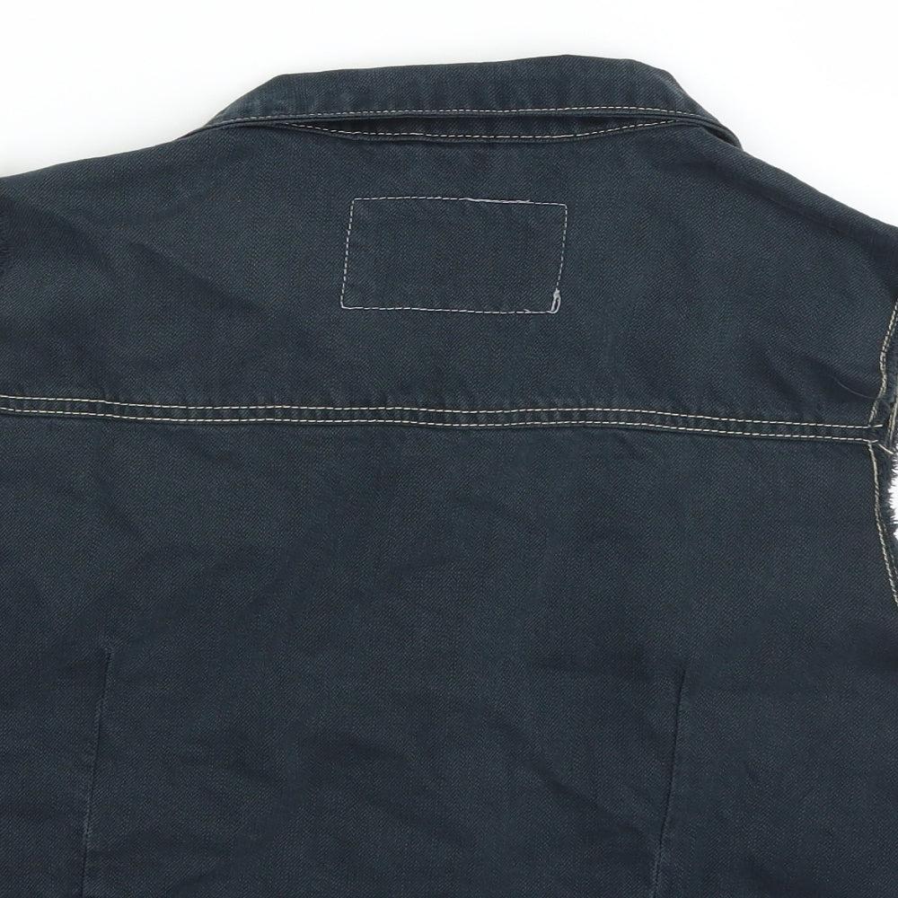 Primark Womens Blue  Denim Jacket  Size 18  - CROPPED sleeveless