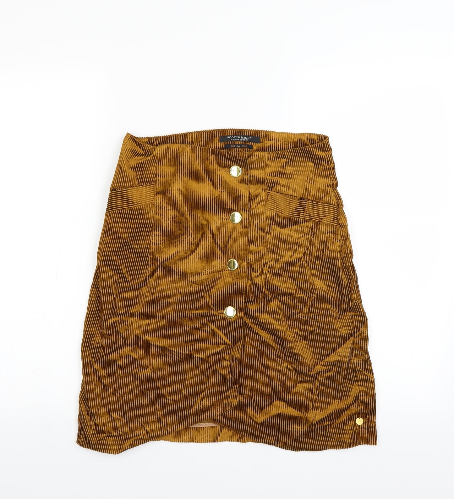 Scotch & Soda Womens Brown   A-Line Skirt Size 28 in