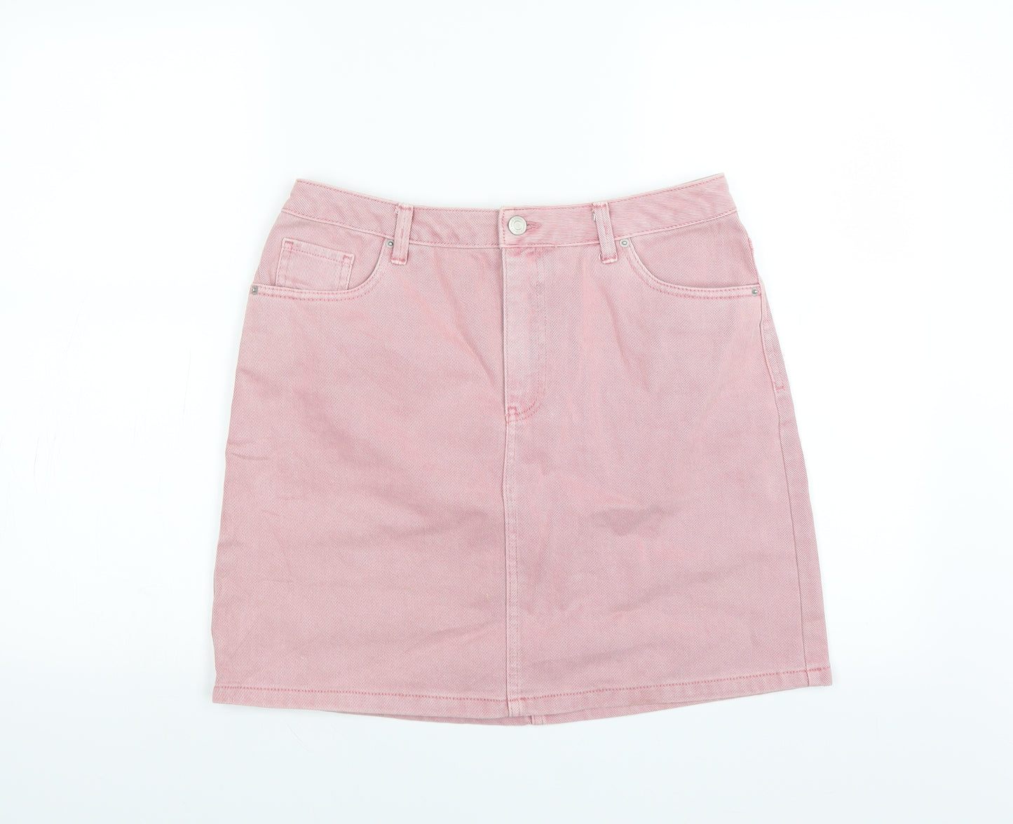 Vero moda Womens Pink  Denim Mini Skirt Size L