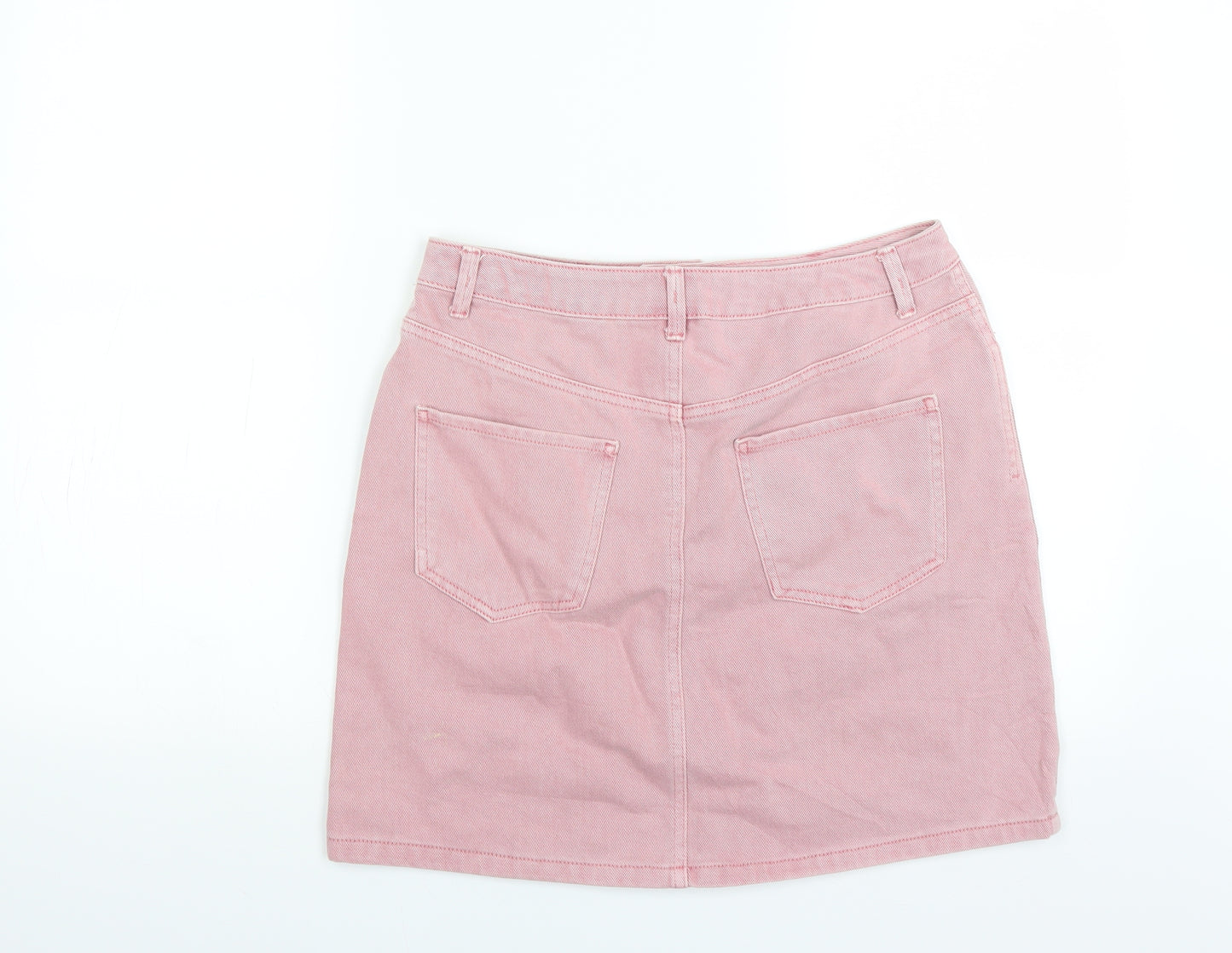 Vero moda Womens Pink  Denim Mini Skirt Size L