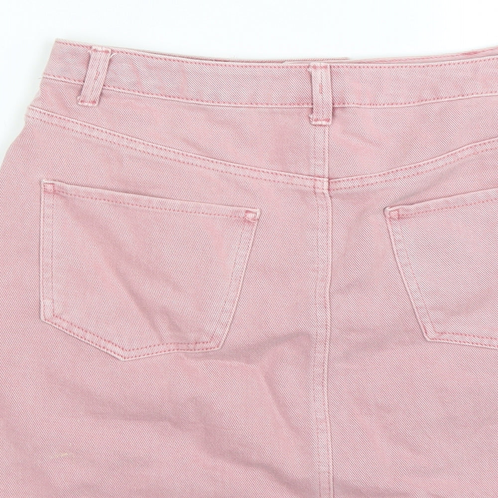 Vero moda Womens Pink  Denim Mini Skirt Size L