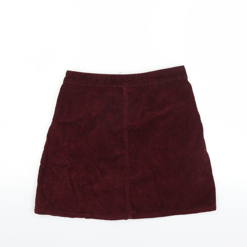 Primark Womens Purple  Corduroy Mini Skirt Size 10  - burgundy