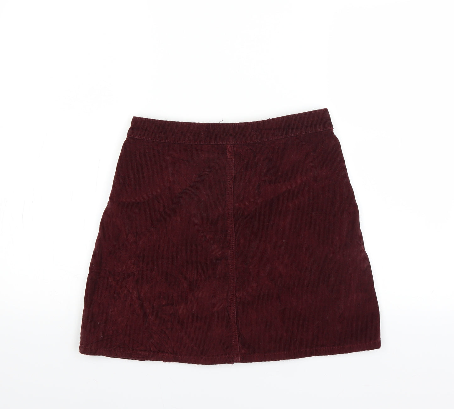 Primark Womens Purple  Corduroy Mini Skirt Size 10  - burgundy