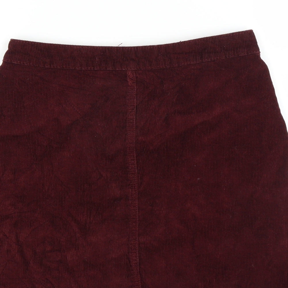 Primark Womens Purple  Corduroy Mini Skirt Size 10  - burgundy