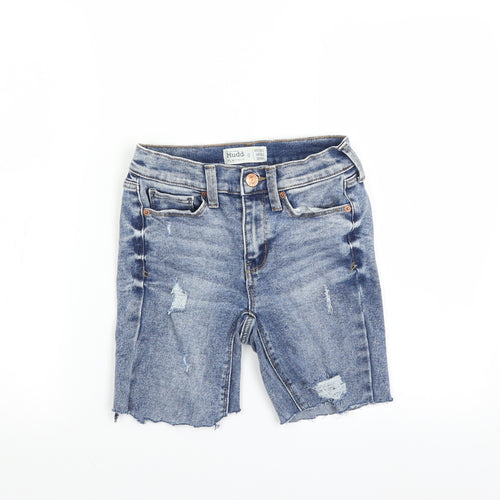 Mudd Womens Blue   Bermuda Shorts Size 4 - DISTRESSED