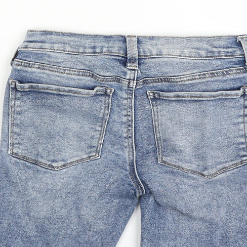 Mudd Womens Blue   Bermuda Shorts Size 4 - DISTRESSED