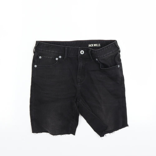 Jack Wills Mens Black   Bermuda Shorts Size 28 in - Cut off