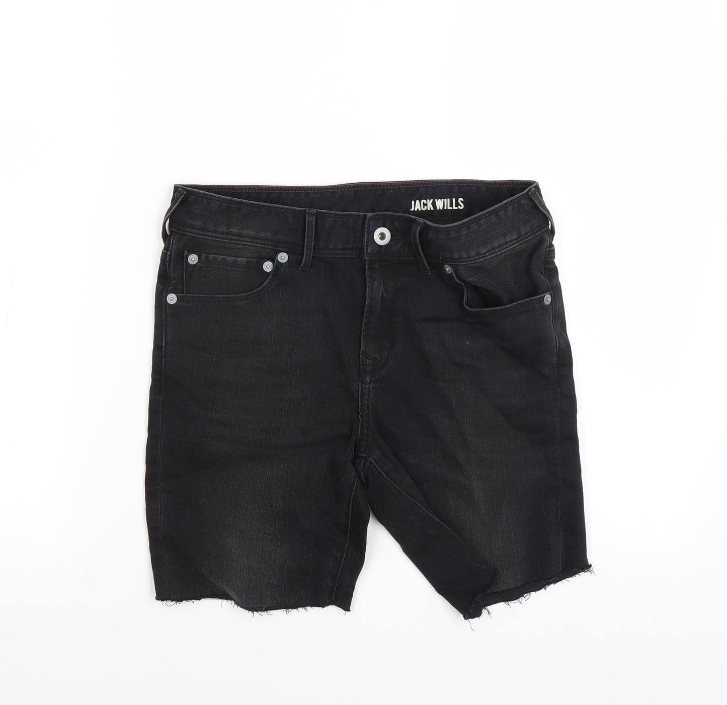 Jack Wills Mens Black   Bermuda Shorts Size 28 in - Cut off