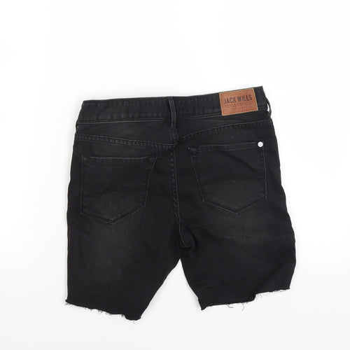 Jack Wills Mens Black   Bermuda Shorts Size 28 in - Cut off