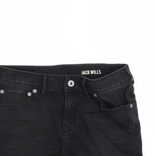 Jack Wills Mens Black   Bermuda Shorts Size 28 in - Cut off
