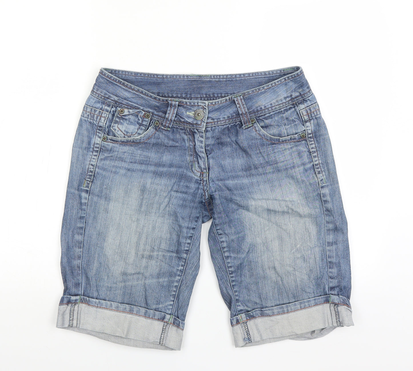 Dorothy Perkins Womens Blue  Denim Bermuda Shorts Size 12