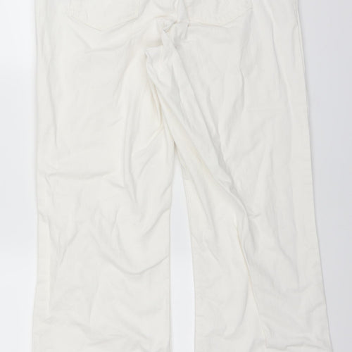John Lewis Womens White  Denim Bootcut Jeans Size 34 in L29 in