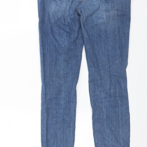 Missguided Womens Blue  Denim Skinny Jeans Size 10 L29 in - DISTRESSED