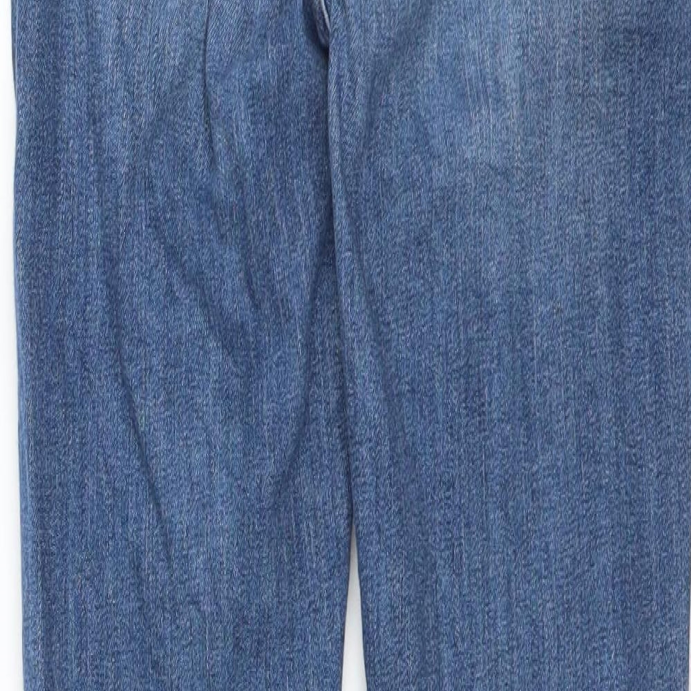 Missguided Womens Blue  Denim Skinny Jeans Size 10 L29 in - DISTRESSED