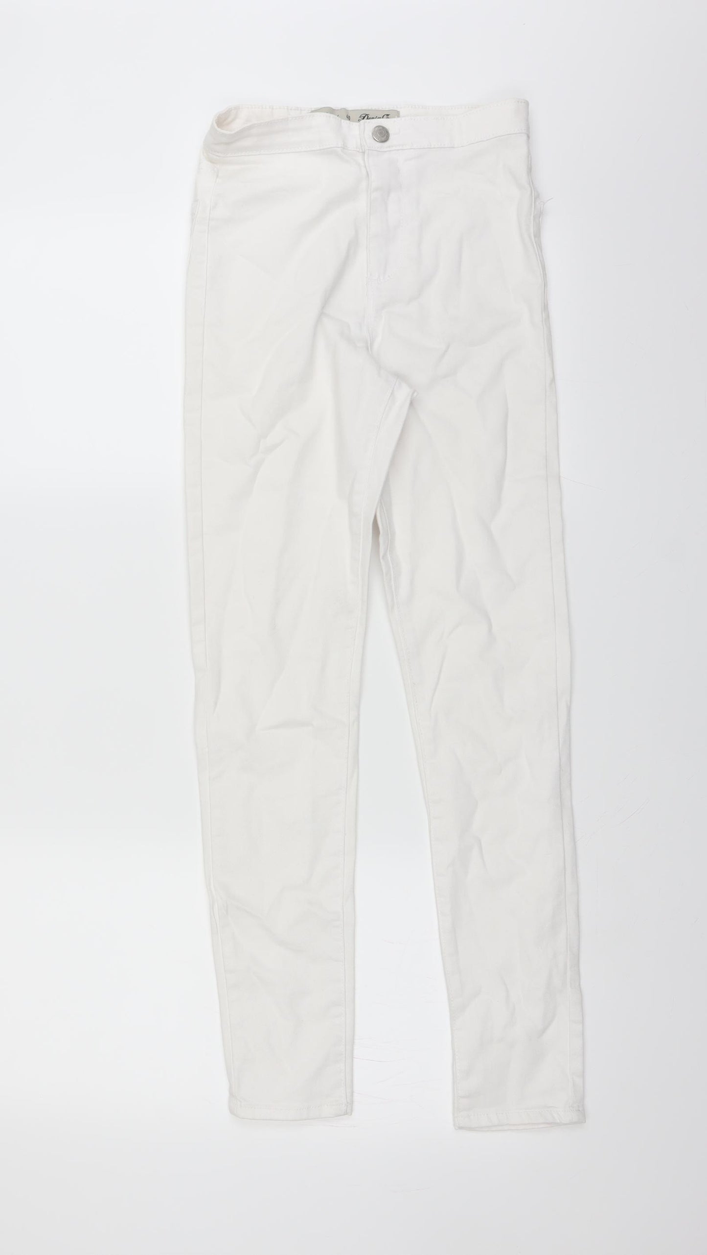 Primark Womens White   Skinny Jeans Size 8 L27 in