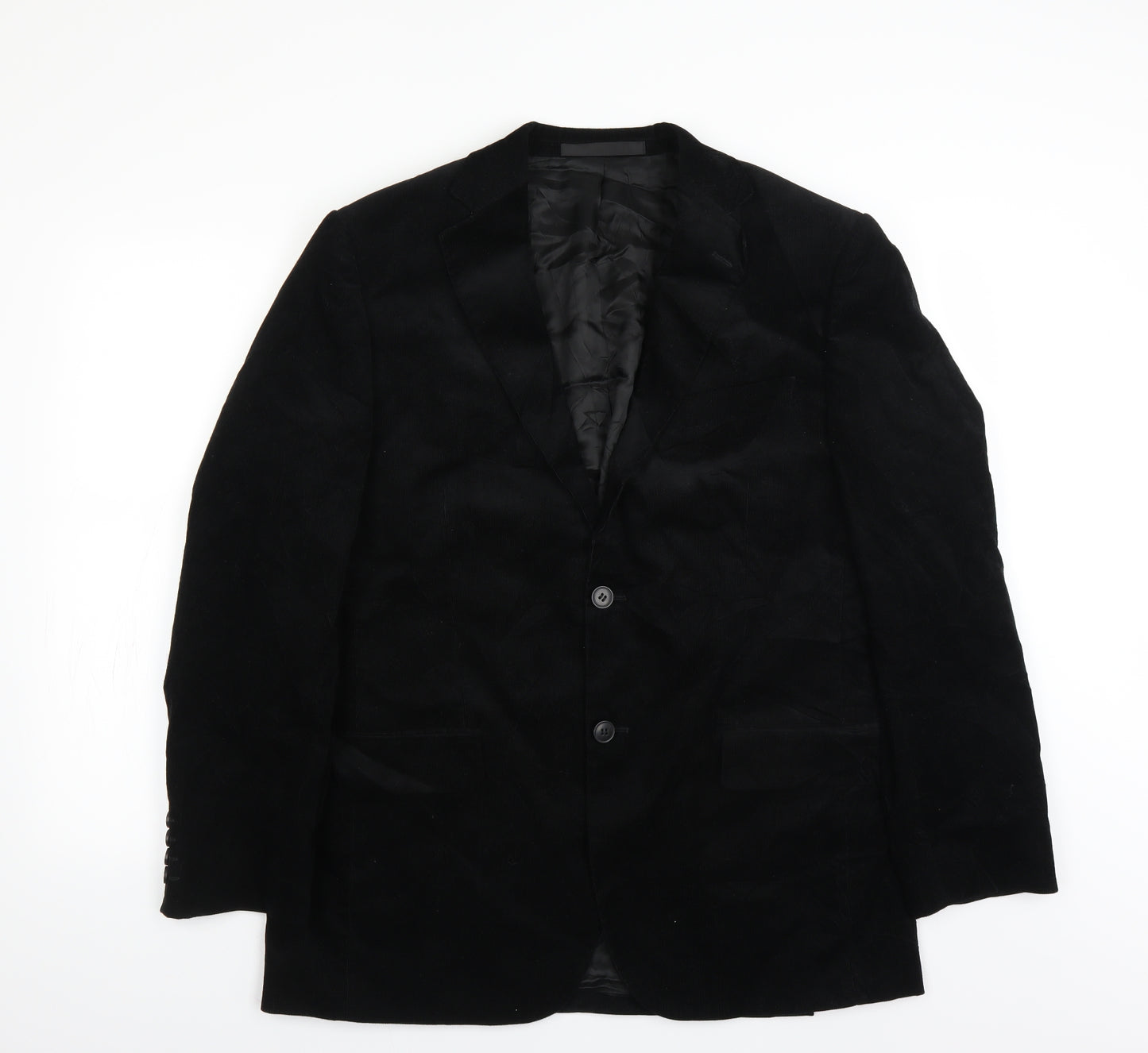 Marks and Spencer Womens Black  Corduroy Jacket Suit Jacket Size 40