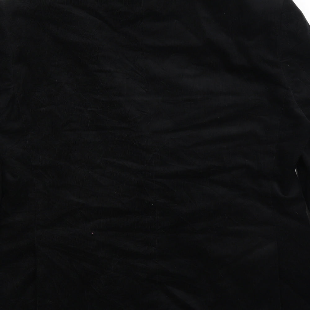 Marks and Spencer Womens Black  Corduroy Jacket Suit Jacket Size 40