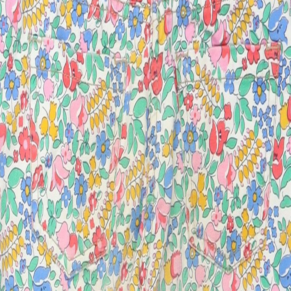 Mini Boden Girls Multicoloured Floral  Dungaree One-Piece Size 7-8 Years