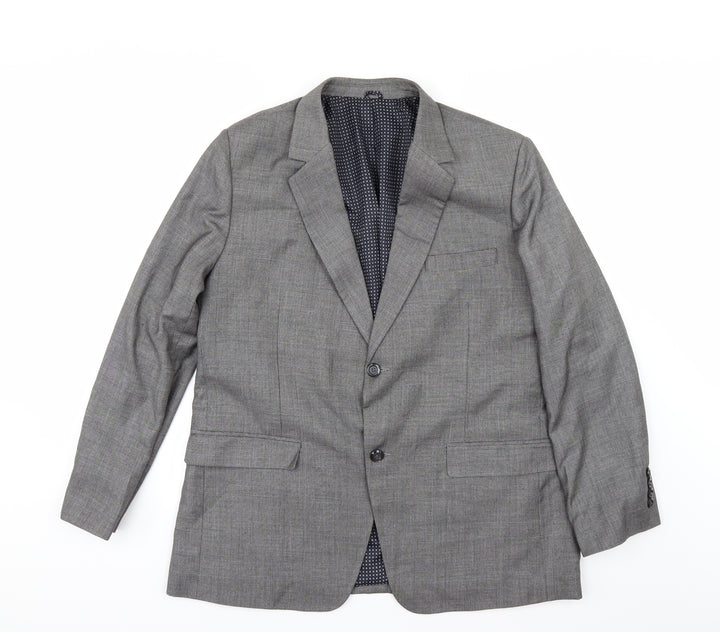 Preworn Mens Grey Check Jacket Suit Jacket Size 42
