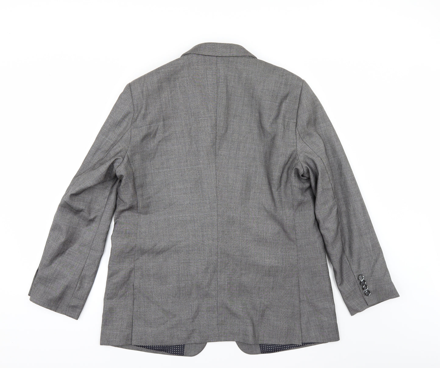 Preworn Mens Grey Check  Jacket Suit Jacket Size 42