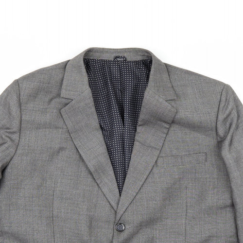 Preworn Mens Grey Check  Jacket Suit Jacket Size 42