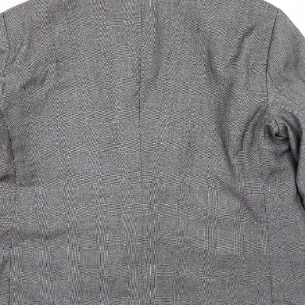 Preworn Mens Grey Check  Jacket Suit Jacket Size 42