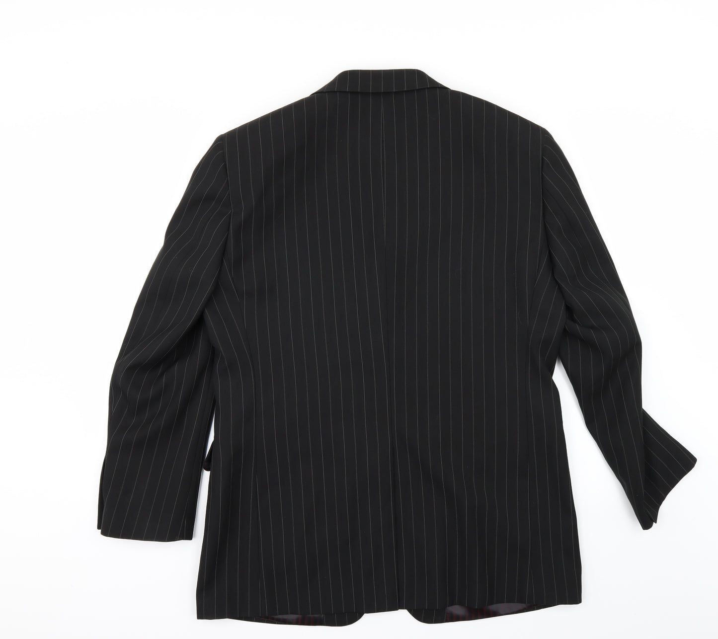 Charlton Gray  Mens Black Striped  Jacket Suit Jacket Size 40