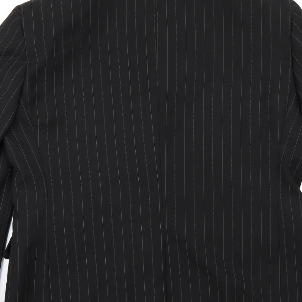 Charlton Gray  Mens Black Striped  Jacket Suit Jacket Size 40