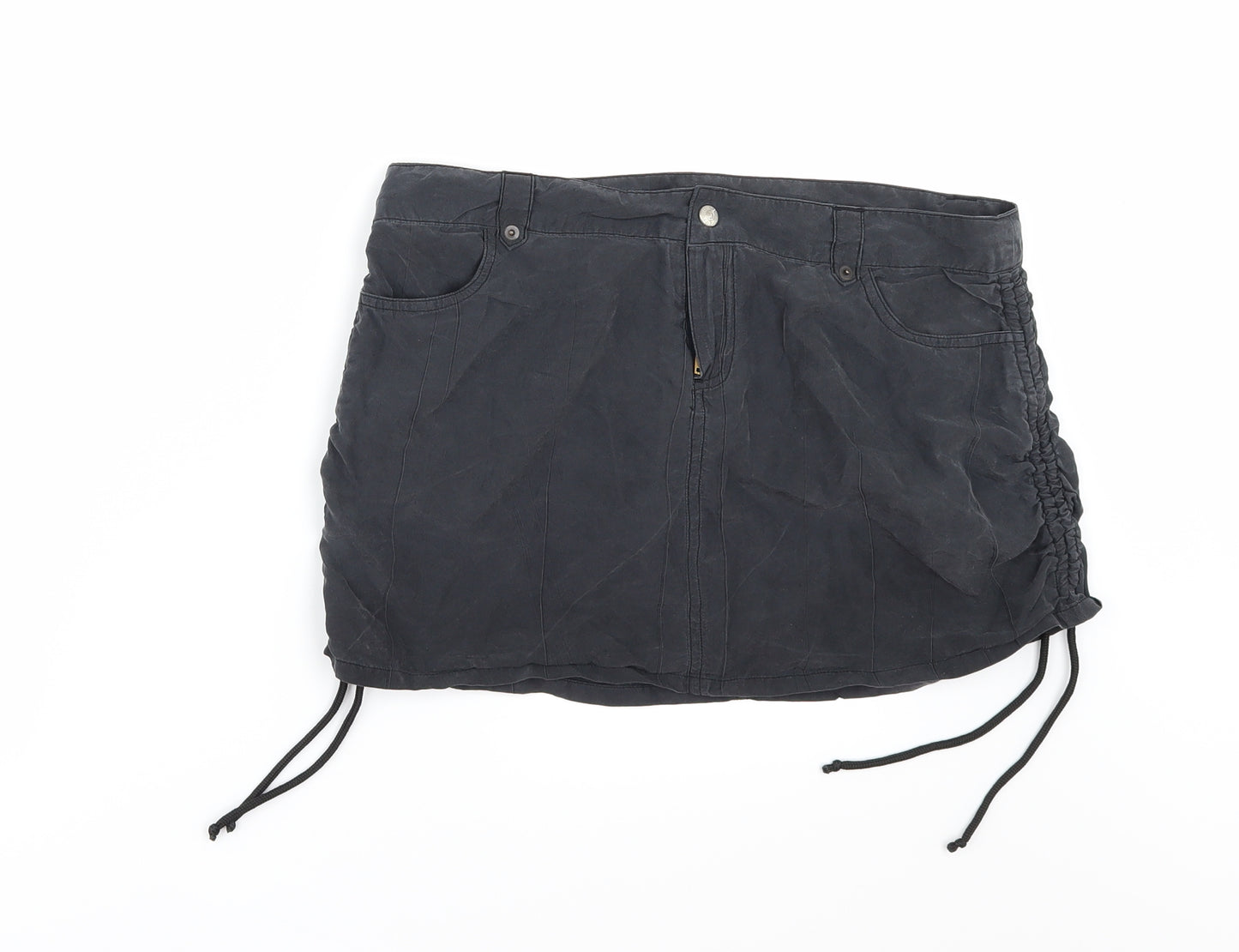 Preworn Womens Black   Mini Skirt Size 32 in