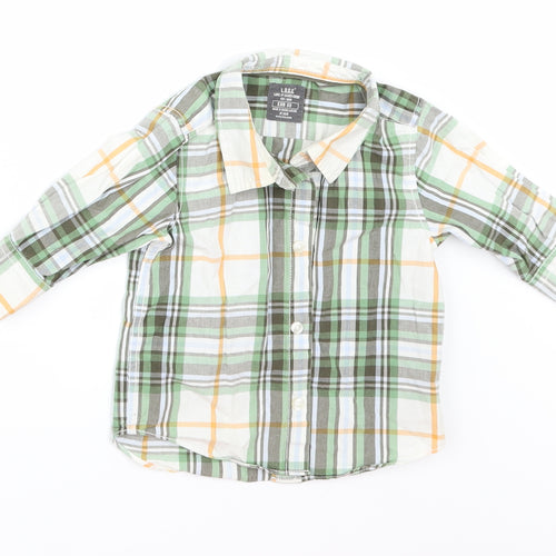 H&M  White Check  Basic Button-Up Size 6-9 Months