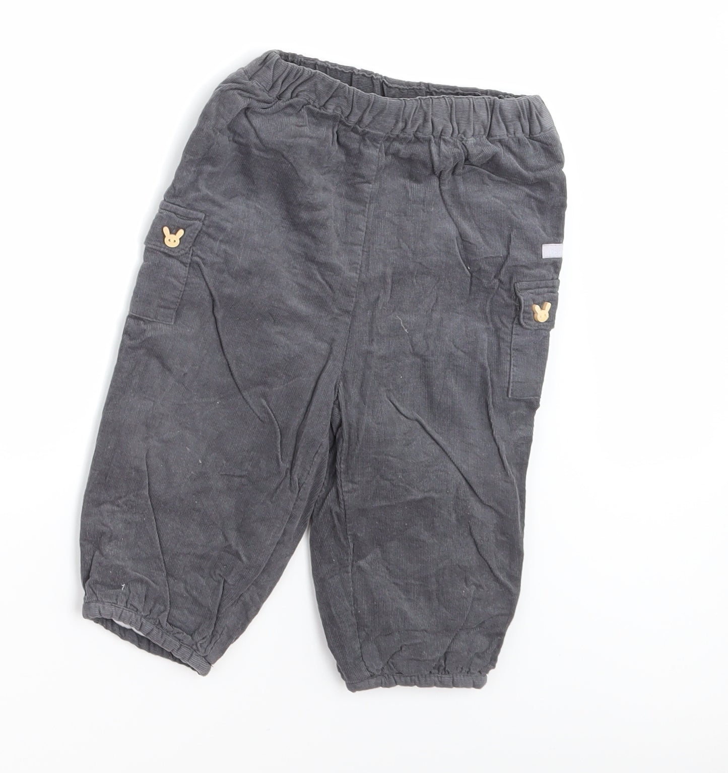 Cadet rousselle Boys Grey  Corduroy Jogger Trousers Size 18 Months