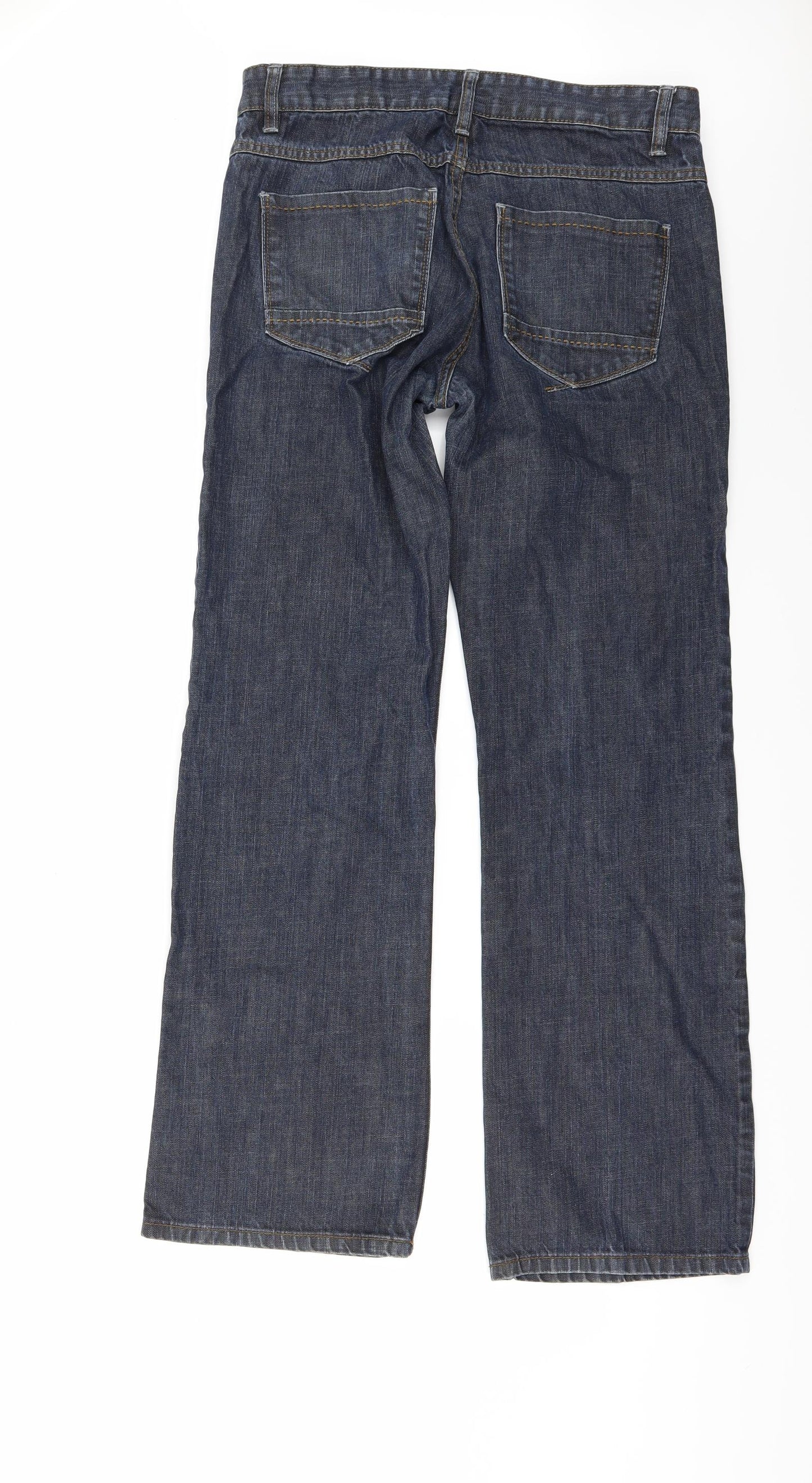 NEXT Mens Blue  Denim Wide-Leg Jeans Size 32 in L32 in