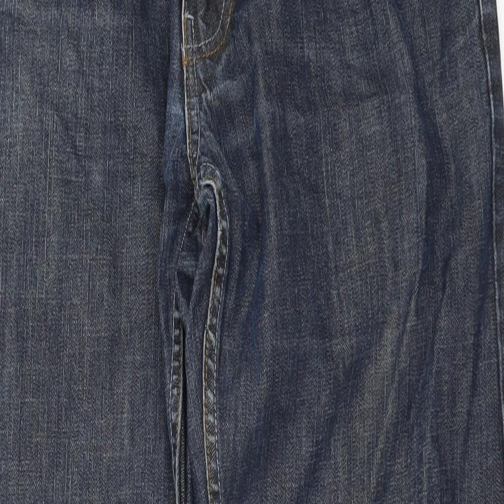 NEXT Mens Blue  Denim Wide-Leg Jeans Size 32 in L32 in