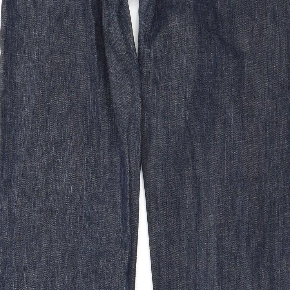 NEXT Mens Blue  Denim Wide-Leg Jeans Size 32 in L32 in