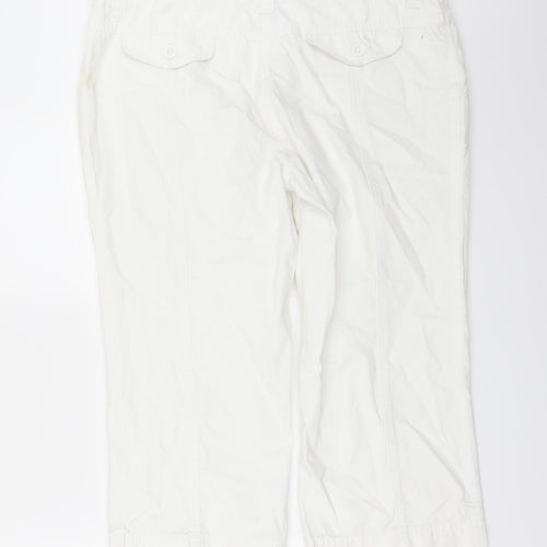 TU Womens White  Denim Cropped Jeans Size 14 L21 in