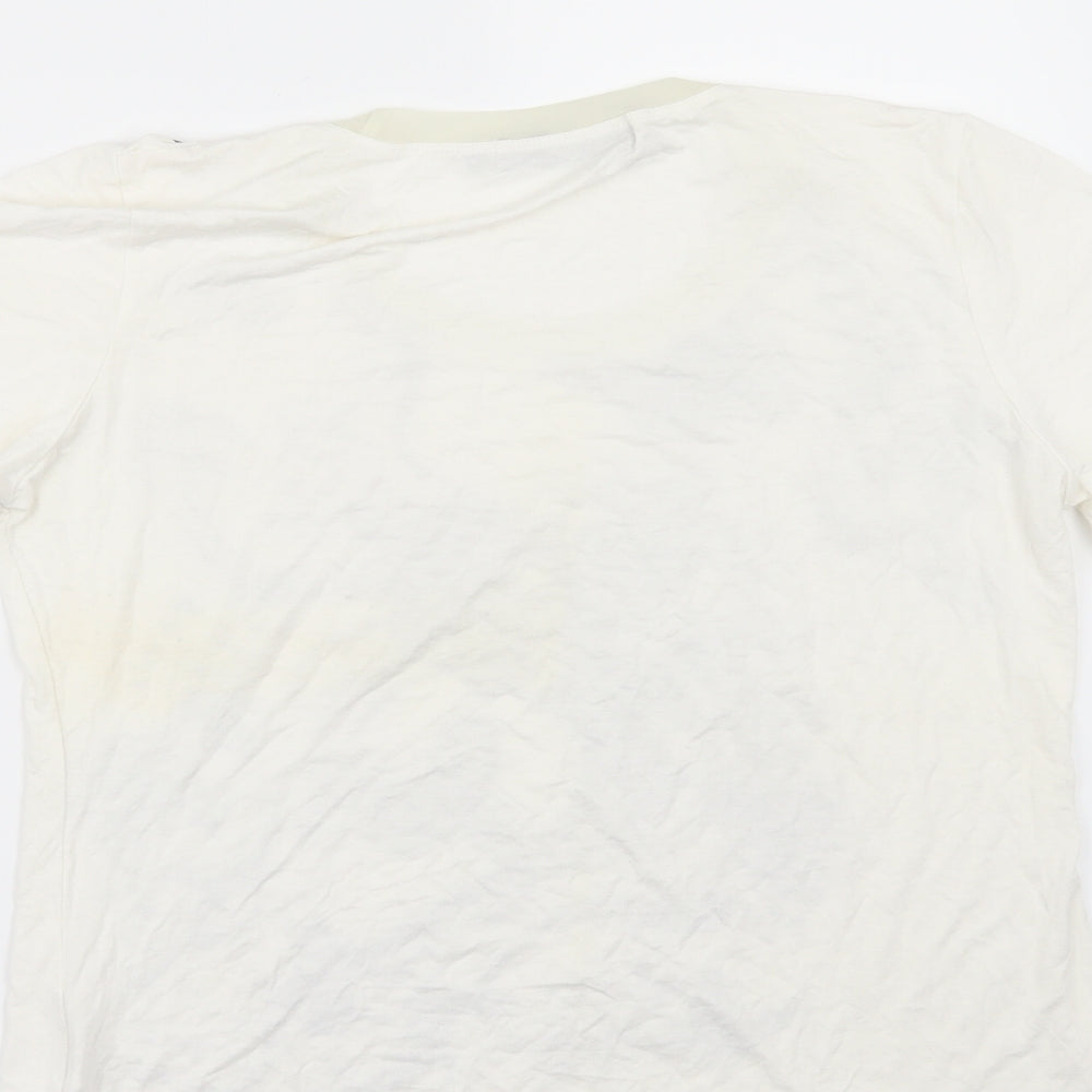 LAVENA Womens White   Basic T-Shirt Size M
