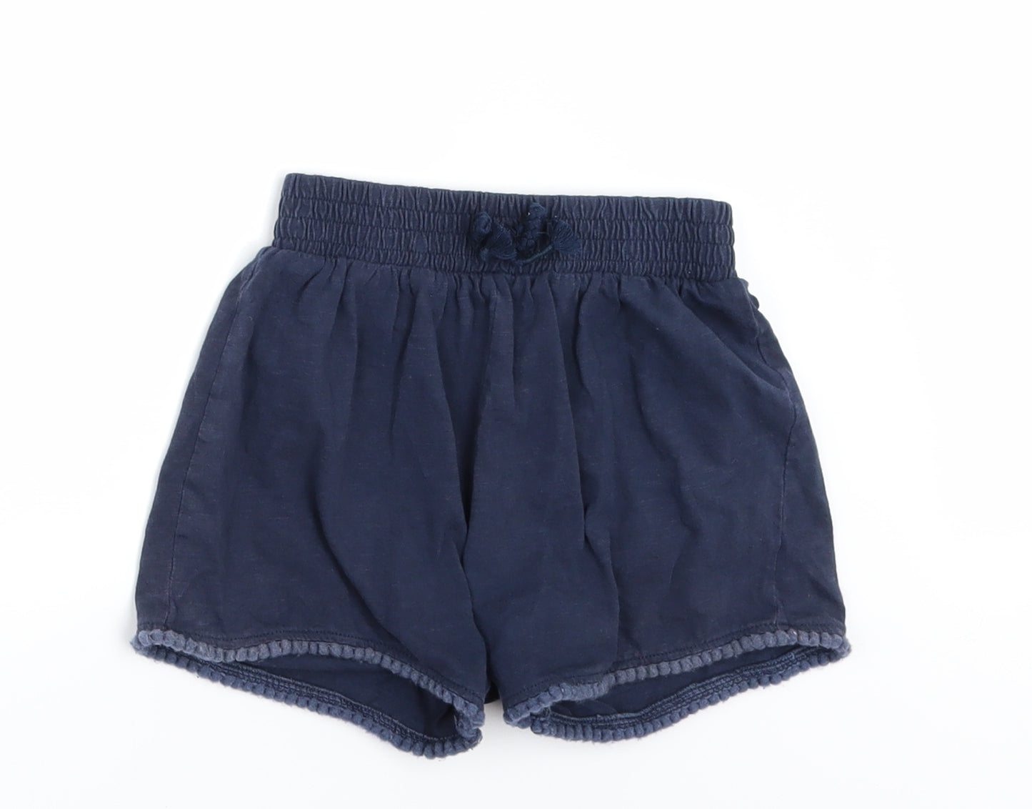 TU Girls Blue   Paperbag Shorts Size 7 Years
