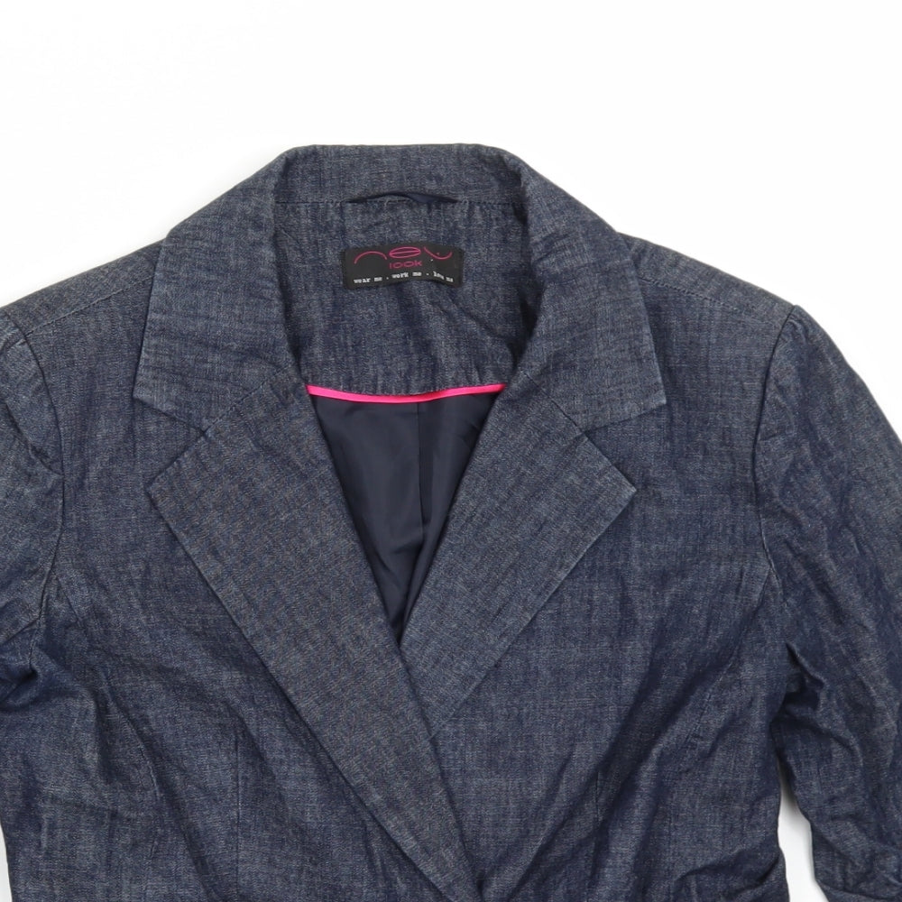 New Look Womens Blue  Denim Jacket  Size 10