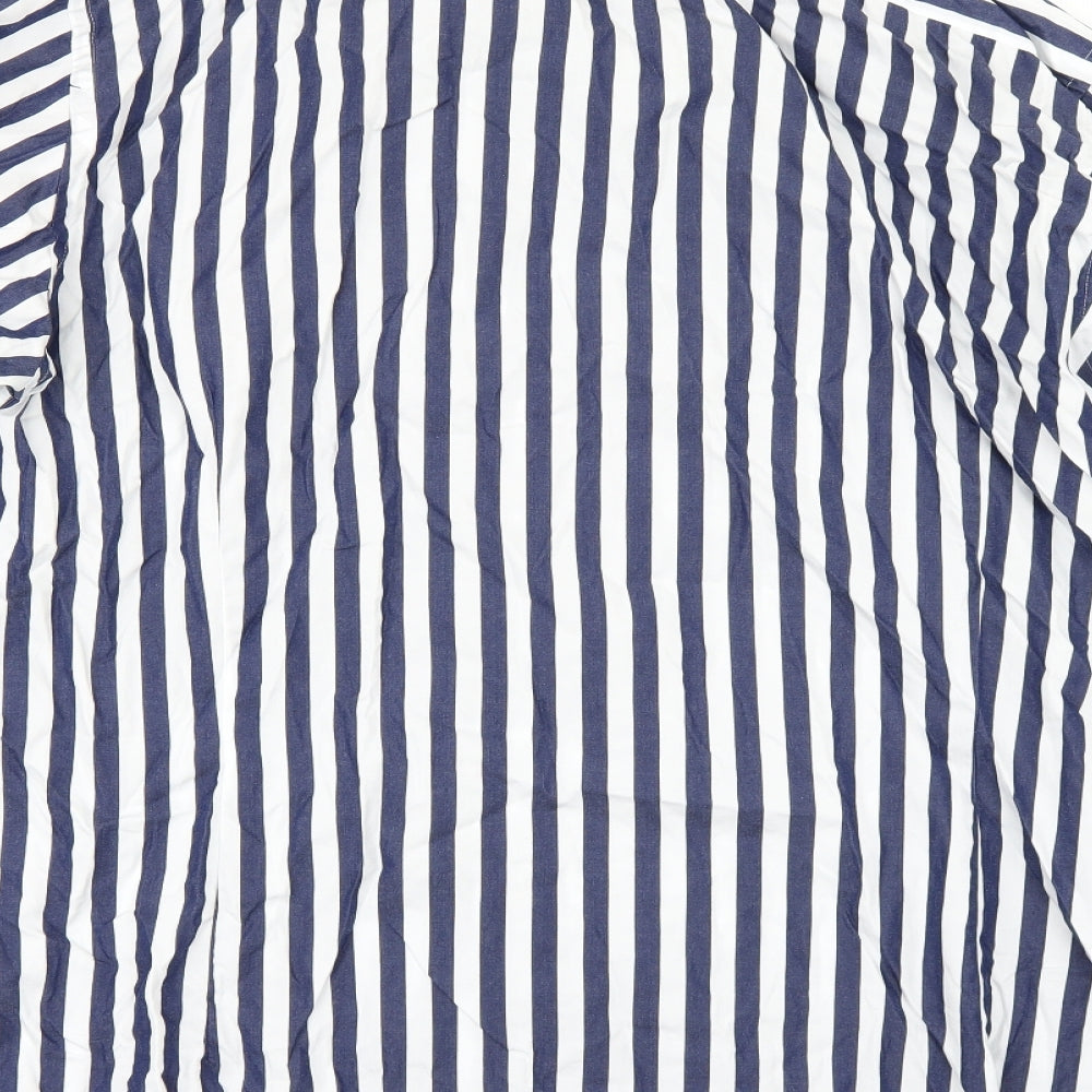 Curtis Mens Blue Spotted   Dress Shirt Size 2XL