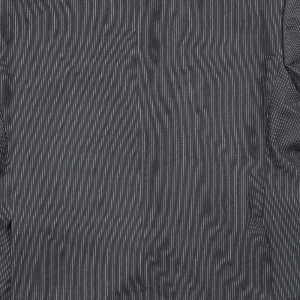 Scott & Taylor Mens Grey Striped  Jacket Suit Jacket Size 44