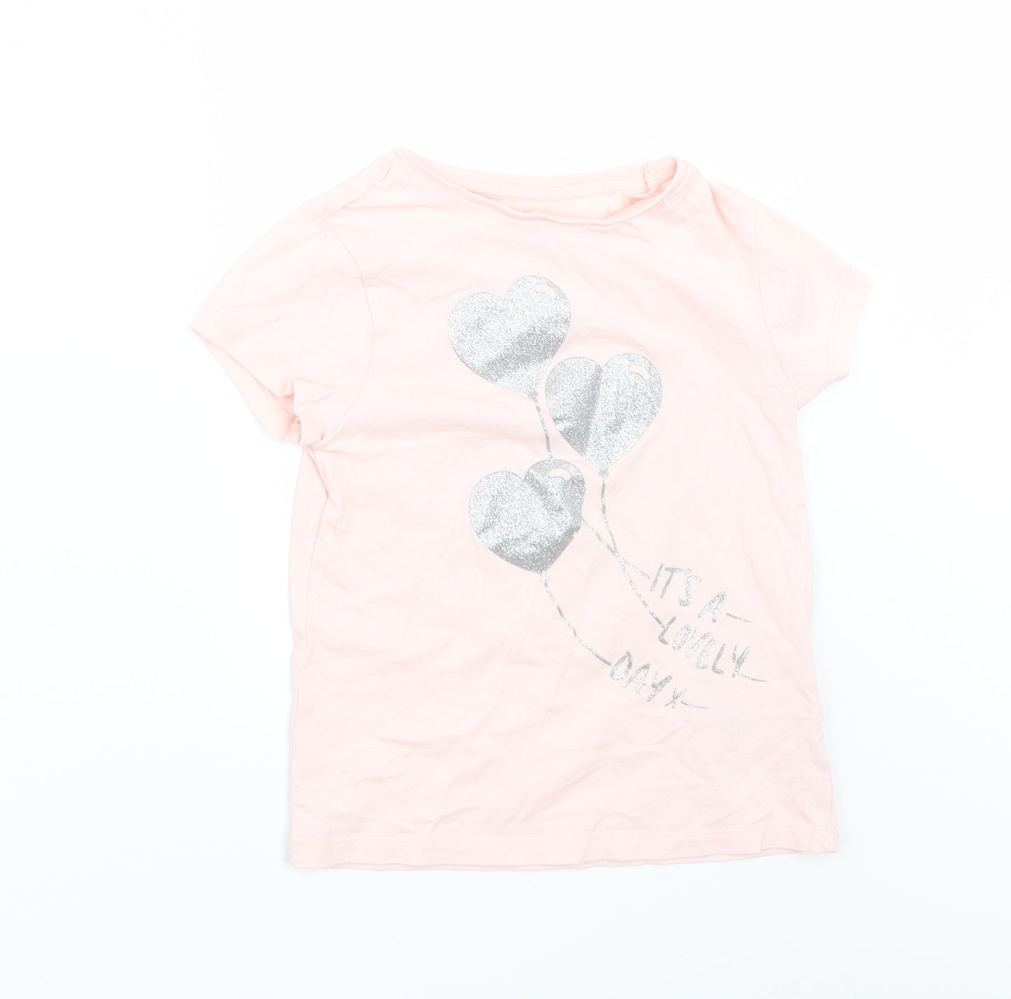 F&F Girls Pink   Basic T-Shirt Size 4-5 Years