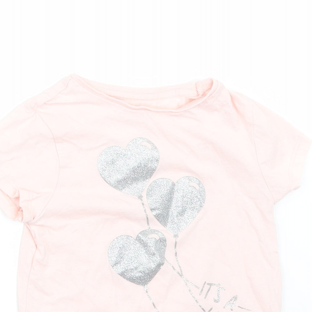 F&F Girls Pink   Basic T-Shirt Size 4-5 Years