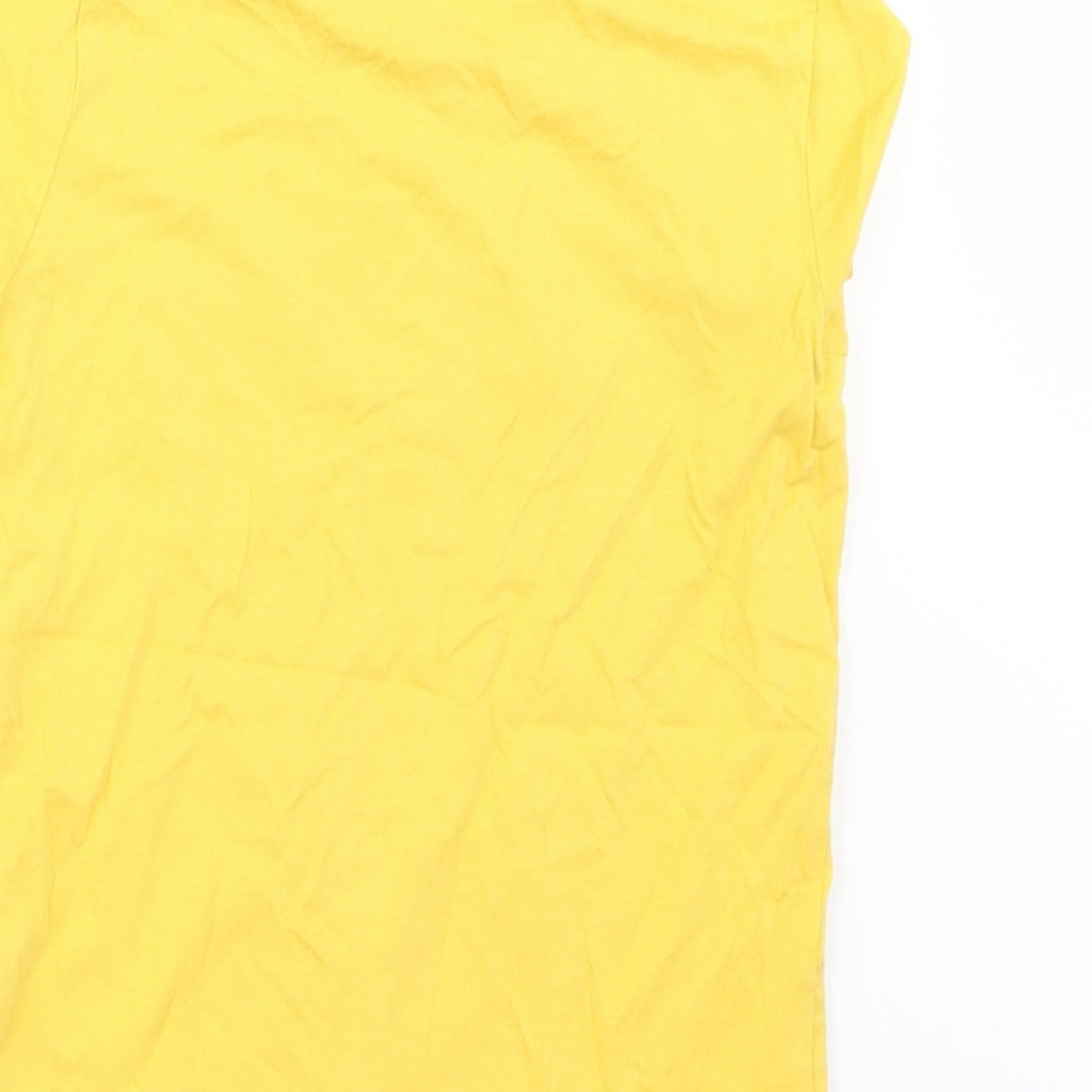M&Co Girls Yellow   Basic T-Shirt Size 9 Years