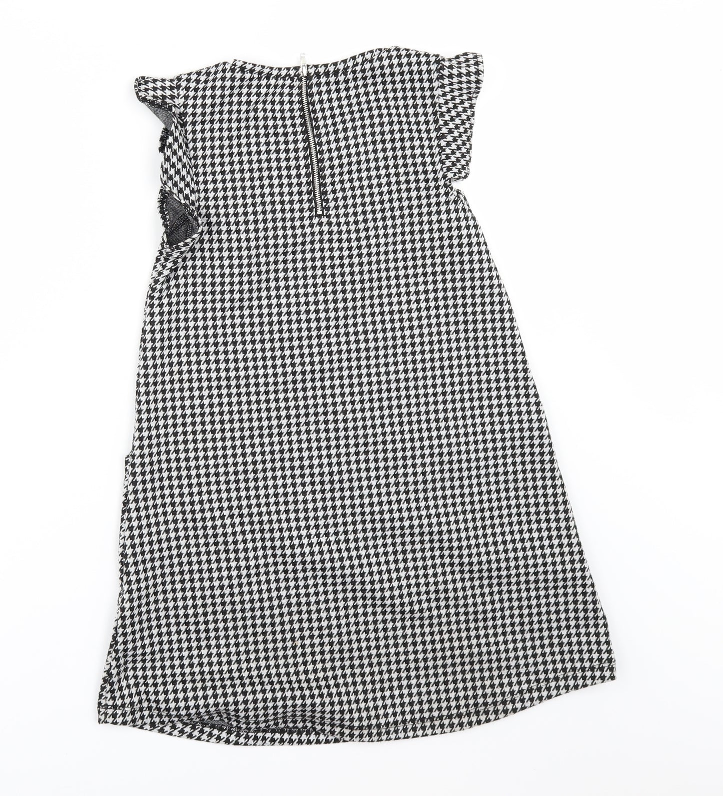 TU Girls Black Check  A-Line  Size 9 Years