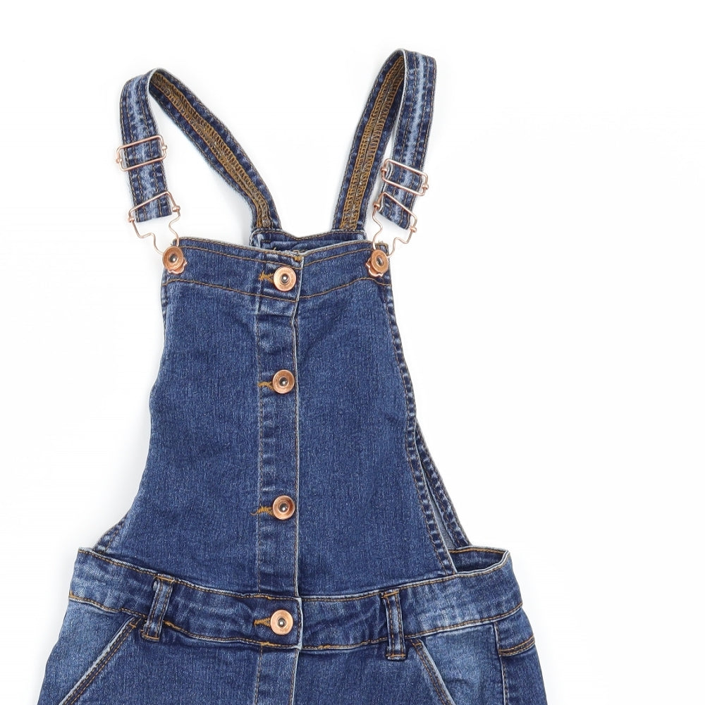 Miss Evie Girls Blue   Pinafore/Dungaree Dress  Size 9-10 Years