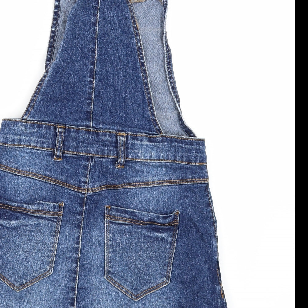 Miss Evie Girls Blue   Pinafore/Dungaree Dress  Size 9-10 Years