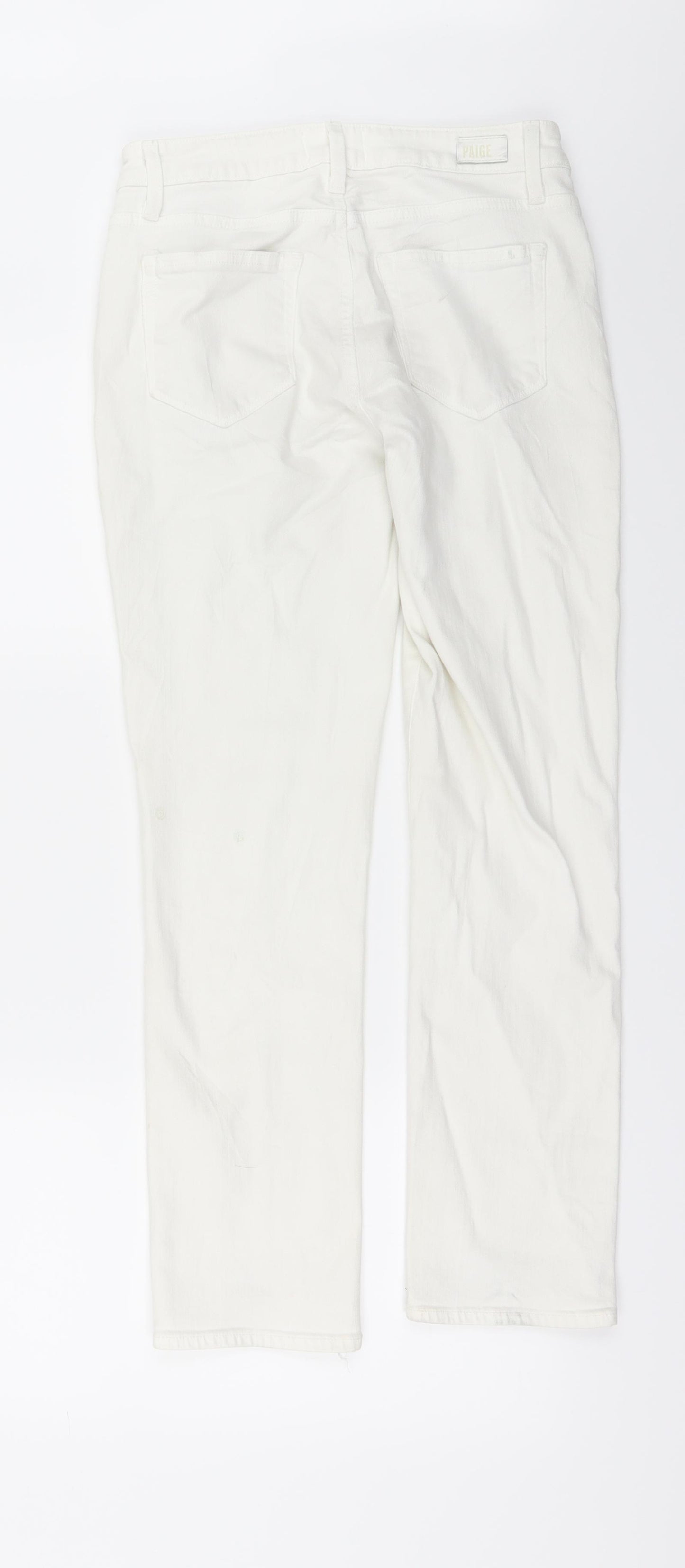 Paige Womens White  Denim Straight Jeans Size 28 in L27 in