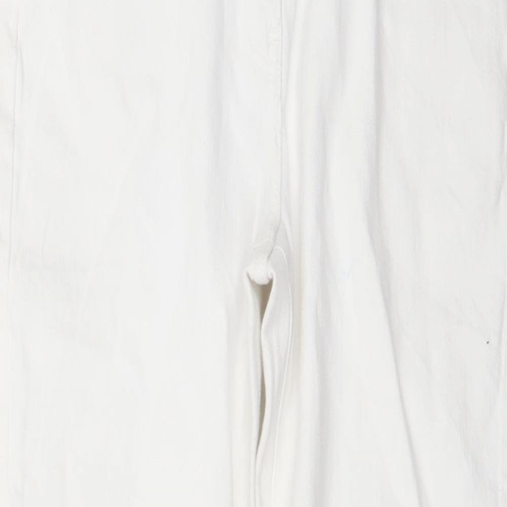 NEXT Womens White  Denim Cropped Jeans Size 12 L24 in