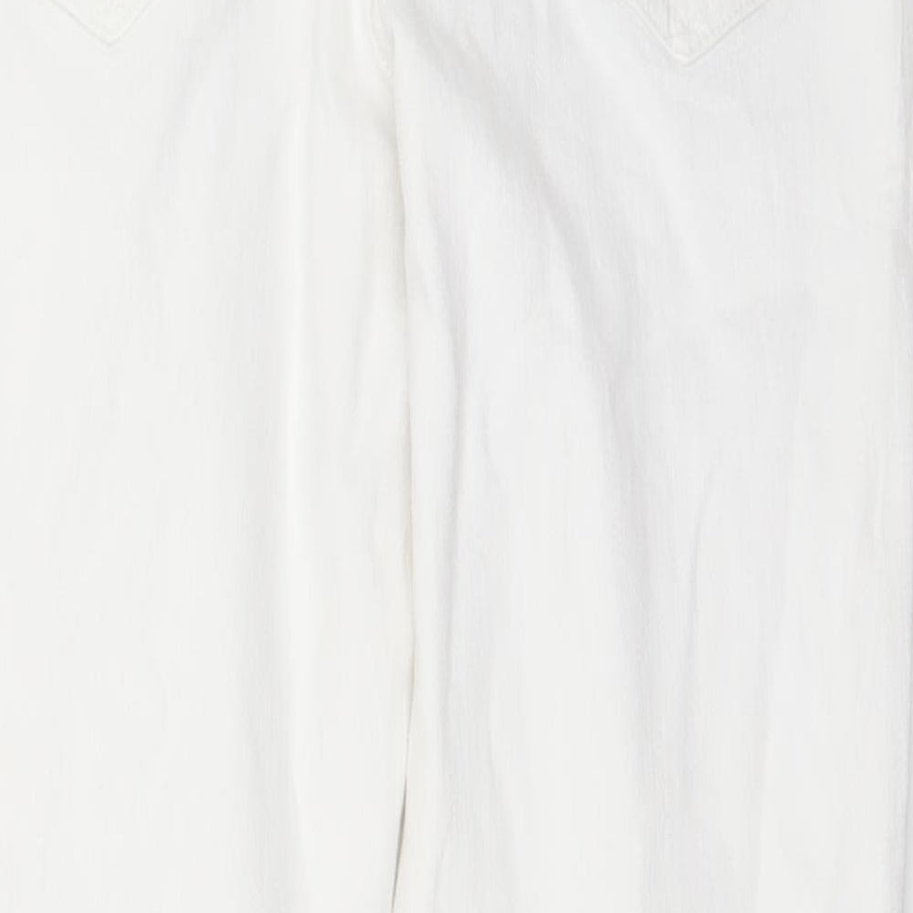 NEXT Womens White  Denim Cropped Jeans Size 12 L24 in