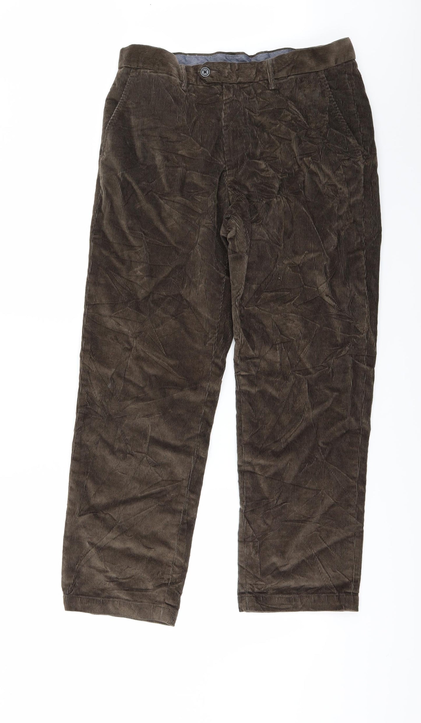 Marks and Spencer Mens Brown  Corduroy Straight Jeans Size 34 L29 in